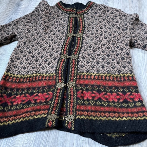 Cambridge Dry Goods Nordic Wool Cardigan Sweater Women S Metal Clasp Vintage - Picture 7 of 9